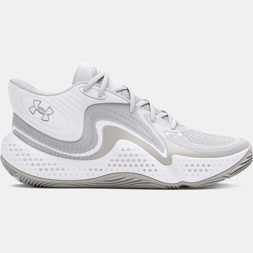 Chaussure de basket mi-montante Spawn 6 unisexe / Distant Gris / Clay 44.5 - Under Armour - Modalova