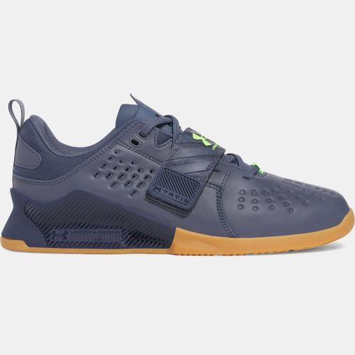Chaussure de training Reign Lifter unisexe Downpour / Midnight Bleu Marine / Hyper Vert 44.5 - Under Armour - Modalova