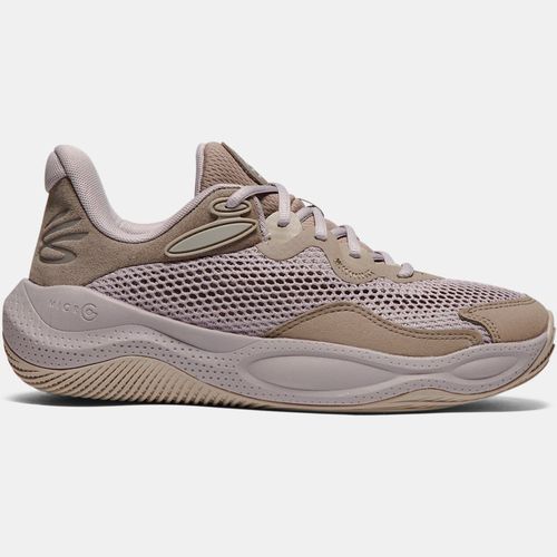 Chaussure de basket en daim Curry Splash 24 unisexe Taupe Dusk / Tetra Gris / Timberwolf Taupe 42 - Under Armour - Modalova