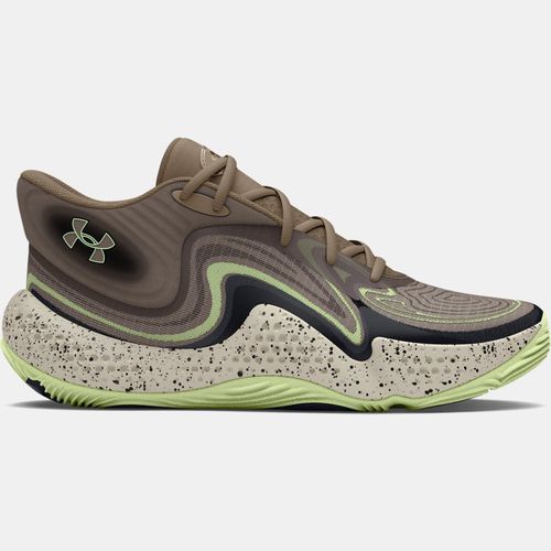 Chaussure de basket mi-montante Spawn 6 Camo unisexe Taupe Dusk / Noir / Retro Vert 40.5 - Under Armour - Modalova