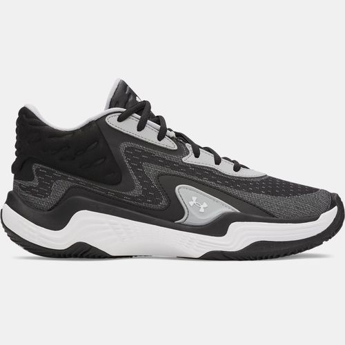 Chaussure de basketball mi-montante Spawn 7 unisexe / Mod Gris / Blanc 45 - Under Armour - Modalova