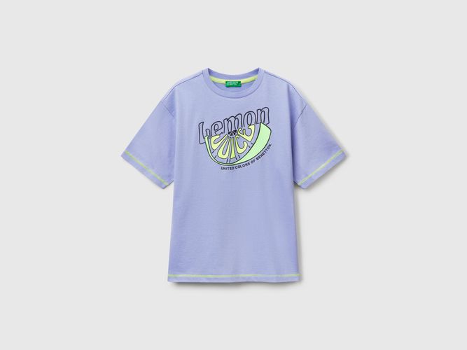 Benetton, T-shirt Avec Imprimé Devant Et Dos, taille 2XL, Bleu Pervenche, Enfants - United Colors of Benetton - Modalova