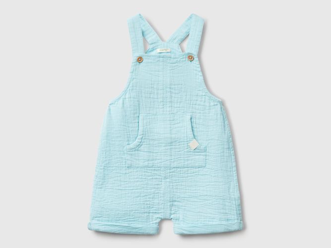Benetton, Salopette Légère En Coton, taille 3-6, Bleu Clair, Enfants - United Colors of Benetton - Modalova