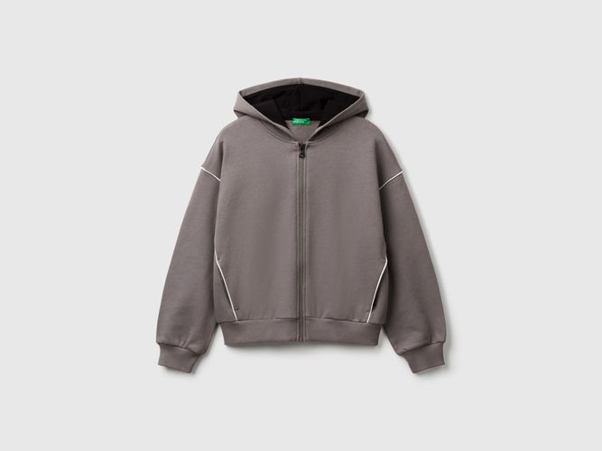 Benetton, Sweat Oversize À Capuche, taille 2XL, Gris Foncé, Enfants - United Colors of Benetton - Modalova