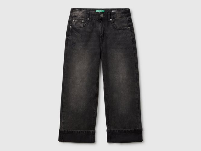 Benetton, Jean Droit Avec Revers, taille 2XL, Noir, Enfants - United Colors of Benetton - Modalova