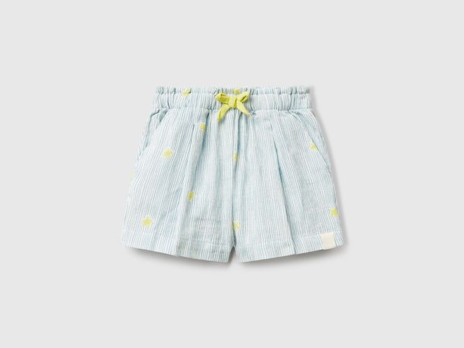 Benetton, Pantalon Court Avec Étoiles, taille 1-3, Bleu Clair, Enfants - United Colors of Benetton - Modalova