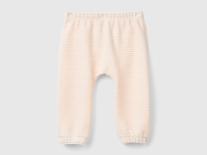 Benetton, Pantaloni In Ciniglia Con Ricamo, taglia 82, Rosa Pastello, Bambini - United Colors of Benetton - Modalova