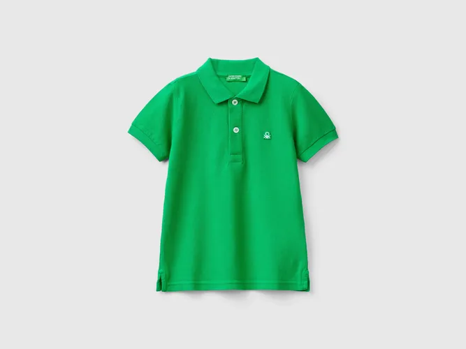 Benetton, Polo À Manches Courtes En Coton Bio, taille 12-18, Vert, Enfants - United Colors of Benetton - Modalova