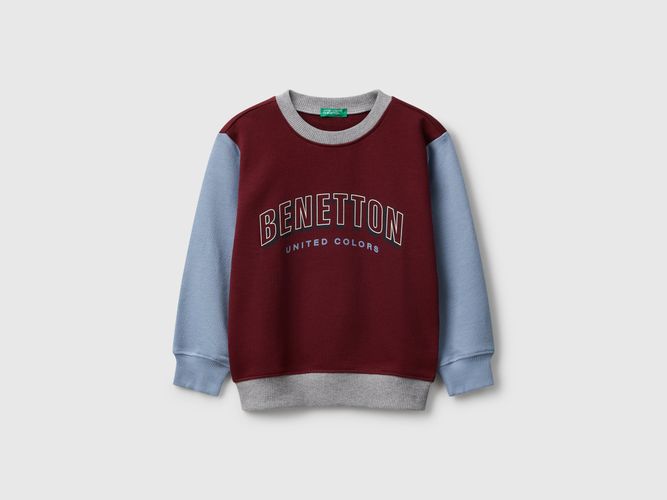 Benetton, Sweat-shirt Coupe Régulière Avec Imprimé, taille 12-18, Bordeaux, Enfants - United Colors of Benetton - Modalova