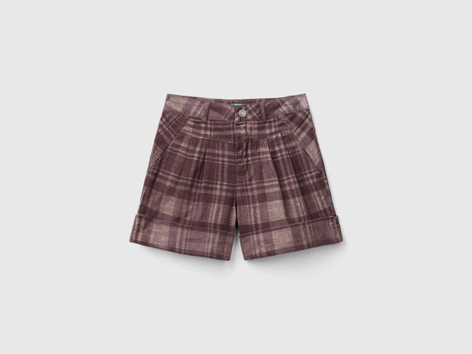 Benetton, Bermuda Tartan En Velours, taille 2XL, , Enfants - United Colors of Benetton - Modalova