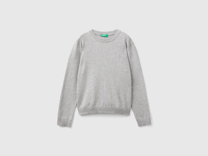 Benetton, Pull 100 % Coton À Col Rond, taille 2XL, Gris Clair, Enfants - United Colors of Benetton - Modalova