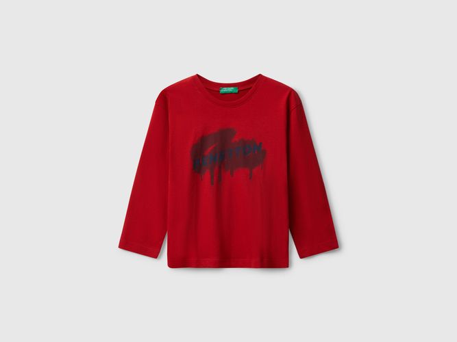 Benetton, T-shirt Avec Logo Imprimé, Taille: 2-3, Rouge, Enfants - United Colors of Benetton - Modalova