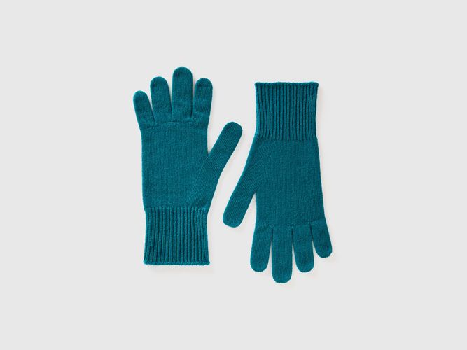 Benetton, Gants En Pure Laine Mérinos, taille OS, Vert Foncé - United Colors of Benetton - Modalova