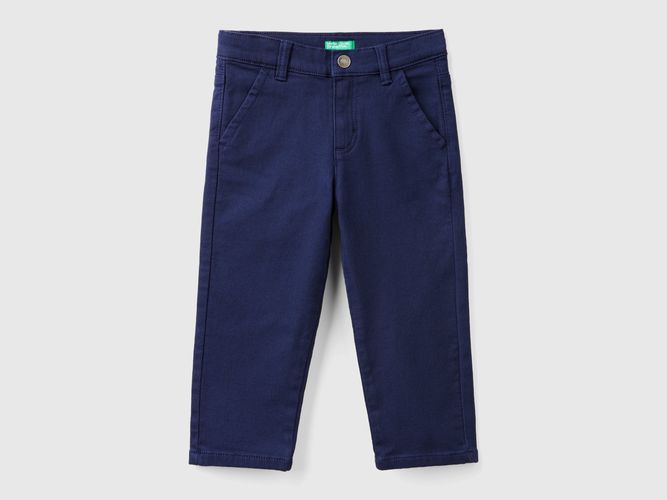 Benetton, Pantalon En Coton Stretch, taille 2-3, Bleu Foncé, Enfants - United Colors of Benetton - Modalova