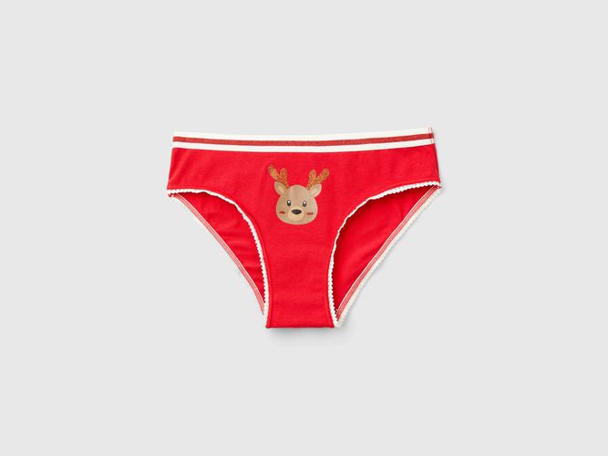 Benetton, Culotte De Noël En Coton Super Stretch, taille 18-24, Rouge, Enfants - United Colors of Benetton - Modalova