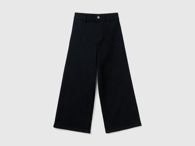 Benetton, Pantalon Ample En Coton Stretch, taille L, Noir, Enfants - United Colors of Benetton - Modalova