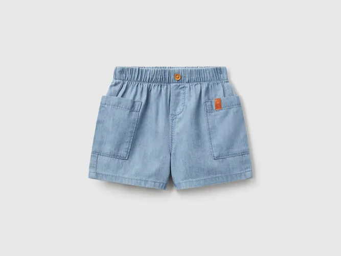 Benetton, Short En Jean Léger, taille 3-6, Bleu Clair, Enfants - United Colors of Benetton - Modalova