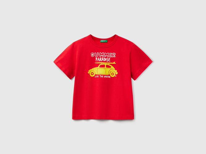 Benetton, T-shirt À Imprimé Fluo, taille 12-18, Rouge, Enfants - United Colors of Benetton - Modalova