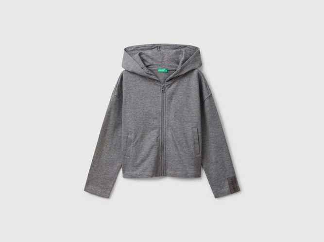 Benetton, Sweat À Capuche Zippé, taille 2XL, Gris Foncé, Enfants - United Colors of Benetton - Modalova