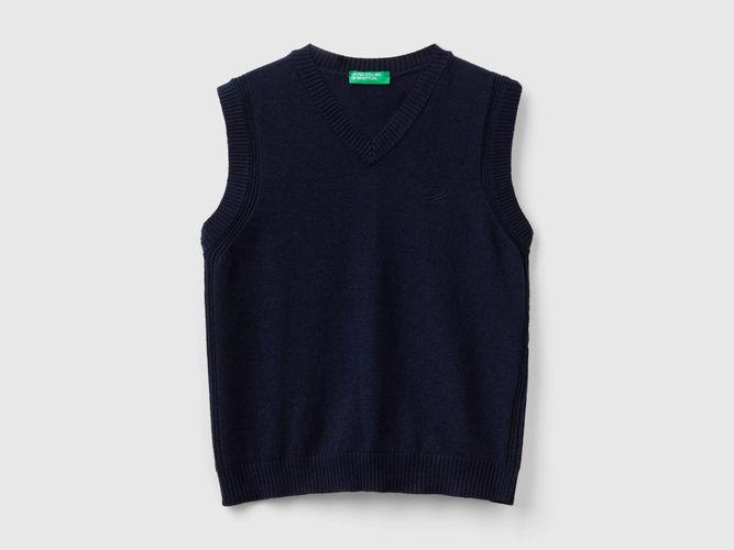 Benetton, Veste Sans Manches En Mélange De Laine Et De Cachemire, taille 2XL, Bleu Foncé, Enfants - United Colors of Benetton - Modalova