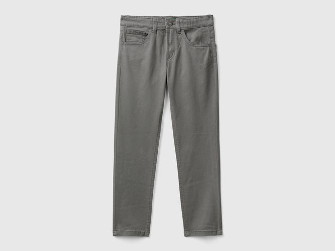 Benetton, Pantaloni Slim Fit Cinque Tasche, taglia 3XL, Grigio Scuro, Bambini - United Colors of Benetton - Modalova