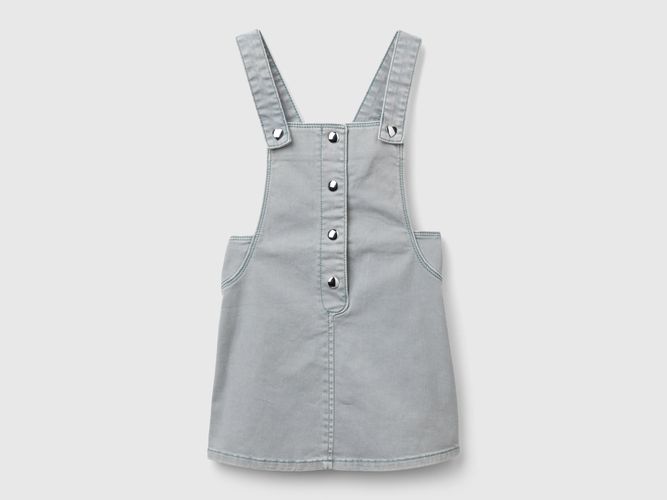 Benetton, Vestito Salopette In Cotone Stretch, taglia 82, Grigio Perla, Bambini - United Colors of Benetton - Modalova