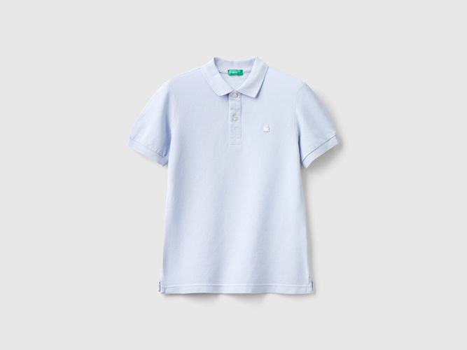 Benetton, Polo Ajusté En 100 % Coton Bio, taille 2XL, Bleu Ciel, Enfants - United Colors of Benetton - Modalova