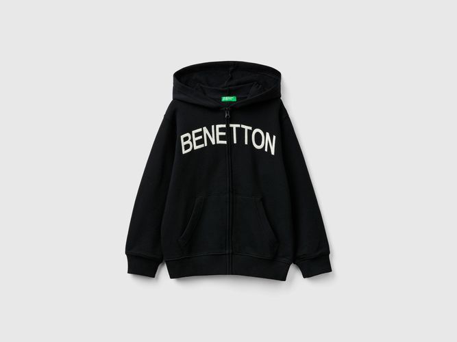 Benetton, Sweat Zippé À Logo Brodé, taille 2XL, Noir, Enfants - United Colors of Benetton - Modalova