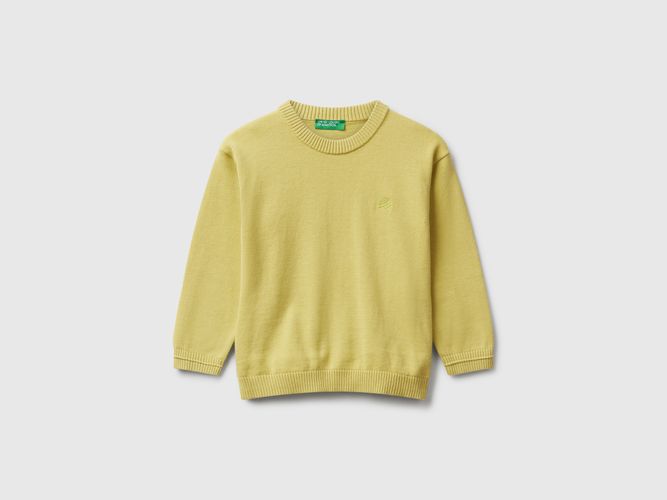 Benetton, Pull En Pur Coton Avec Logo, Taille: 12-18, Jaune, Enfants - United Colors of Benetton - Modalova