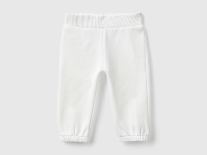 Benetton, Pantalon En Molleton De Coton Bio, taille 0-1, Crème, Enfants - United Colors of Benetton - Modalova