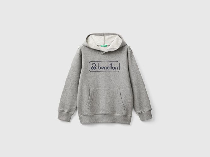 Benetton, Sweat À Imprimé Et Capuche, taille 2XL, Gris Foncé, Enfants - United Colors of Benetton - Modalova