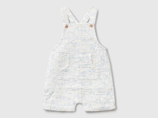 Benetton, Salopette Imprimé Requin, taille 1-3, Crème, Enfants - United Colors of Benetton - Modalova