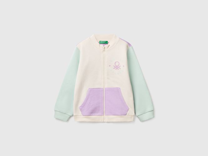 Benetton, Sweat-shirt Zippé En Coton, taille 2-3, Multicolore, Enfants - United Colors of Benetton - Modalova