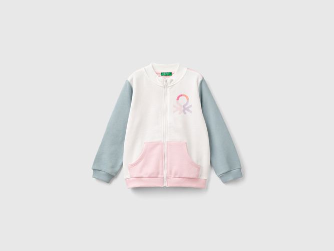 Benetton, Sweat Zippé En Coton Bio, taille 12-18, Multicolore, Enfants - United Colors of Benetton - Modalova