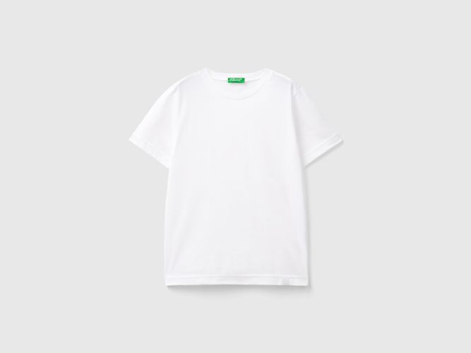 Benetton, T-shirt En Coton Bio, taille 2XL, Blanc, Enfants - United Colors of Benetton - Modalova