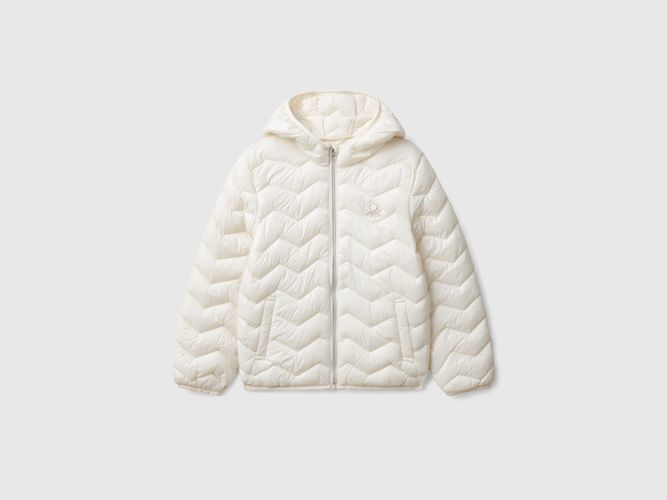 Benetton, Veste Matelassée Avec Capuche, taille M, Crème, Enfants - United Colors of Benetton - Modalova