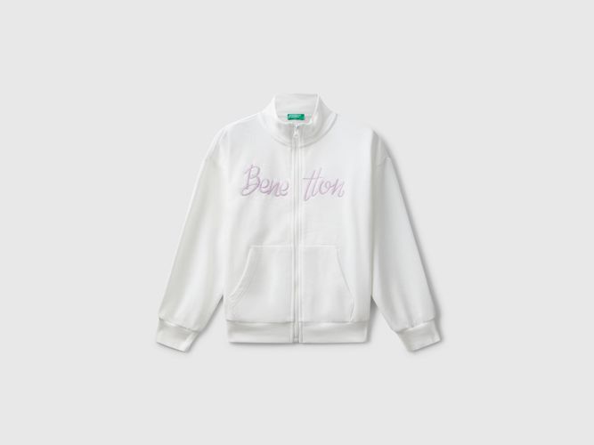 Benetton, Sweat-shirt Zippé Avec Imprimé, taille 2XL, Crème, Enfants - United Colors of Benetton - Modalova