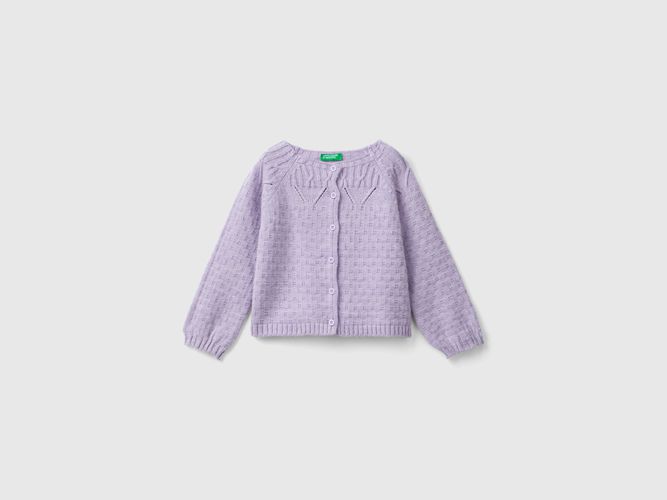 Benetton, Gilet À Détails Ajourés, taille 12-18, Lilas, Enfants - United Colors of Benetton - Modalova