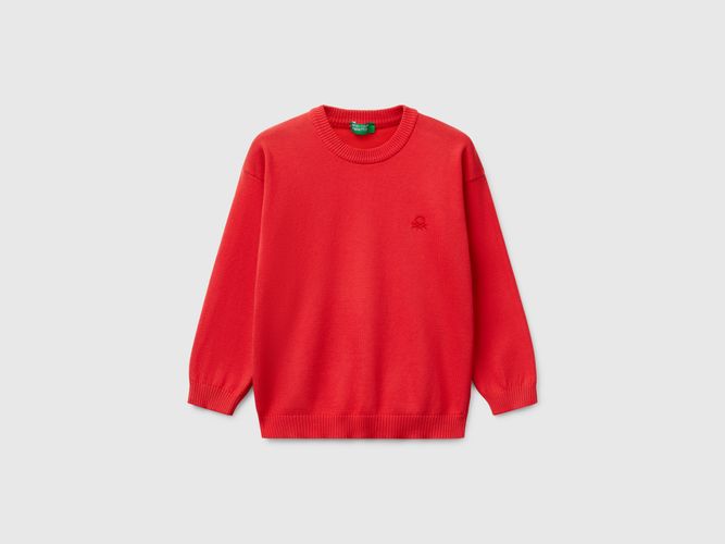 Benetton, Pull En Pur Coton Avec Logo, taille 18-24, Rouge, Enfants - United Colors of Benetton - Modalova