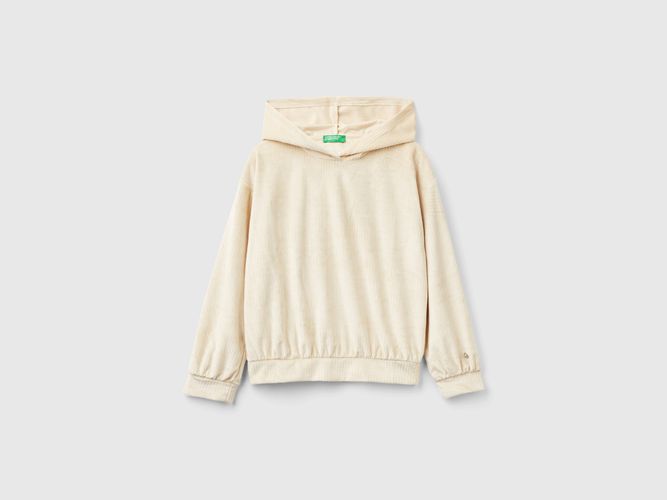 Benetton, Sweat En Chenille À Capuche, taille 2XL, Crème, Enfants - United Colors of Benetton - Modalova