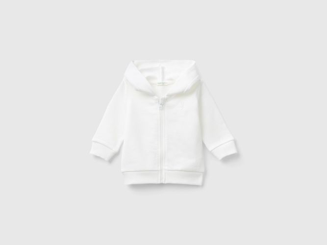 Benetton, Sweat À Capuche En Coton, taille 0-1, Crème, Enfants - United Colors of Benetton - Modalova