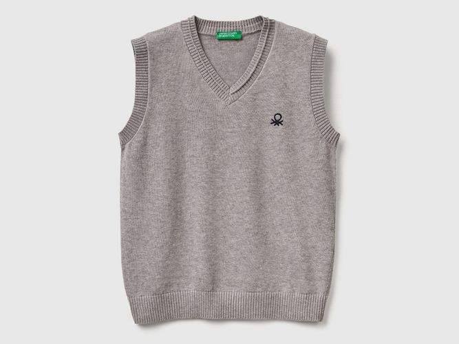 Benetton, Gilet Tricoté, Taille: L, Gris Clair, Enfants - United Colors of Benetton - Modalova