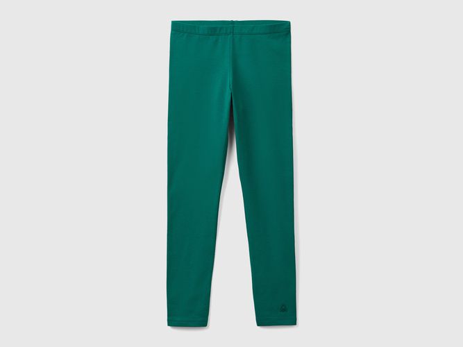 Benetton, Legging En Coton Stretch À Logo, taille 2XL, Vert Foncé, Enfants - United Colors of Benetton - Modalova