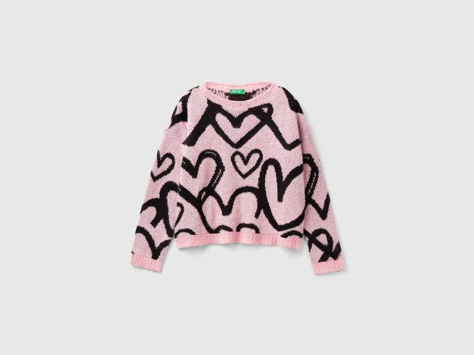 Benetton, Pull À Motif Caurs Jacquard, taille 2XL, Rose, Enfants - United Colors of Benetton - Modalova