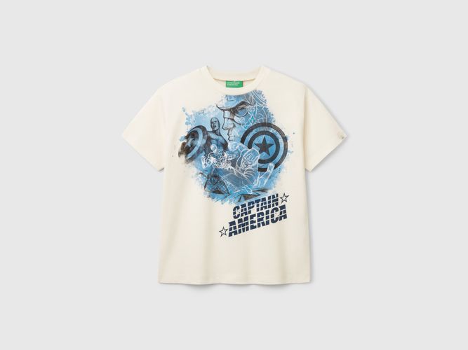 Benetton, T-shirt marvel Captain America, taille 2XL, Crème, Enfants - United Colors of Benetton - Modalova