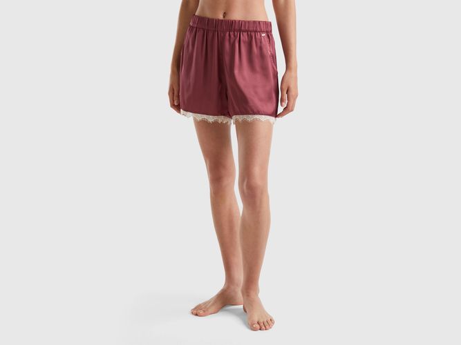 Benetton, Shorts In Satin, taglia M, , Donna - United Colors of Benetton - Modalova