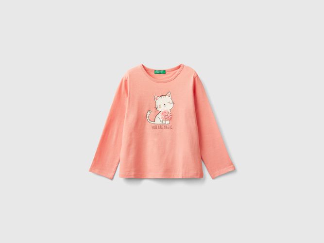 Benetton, T-shirt Avec Application Effet Pétales, taille 12-18, Rose Pêche, Enfants - United Colors of Benetton - Modalova