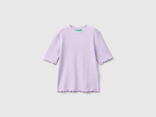 Benetton, T-shirt Lupetto A Manica Corta, taglia 2XL, Lilla, Bambini - United Colors of Benetton - Modalova