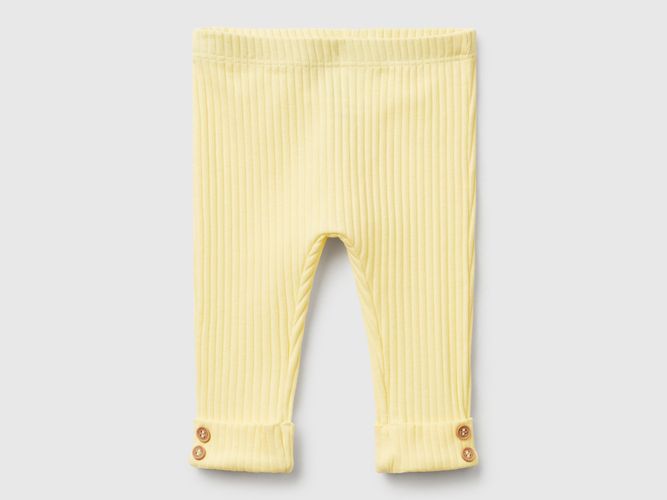 Benetton, Legging En Coton Extensible, taille 0-1, Jaune, Enfants - United Colors of Benetton - Modalova