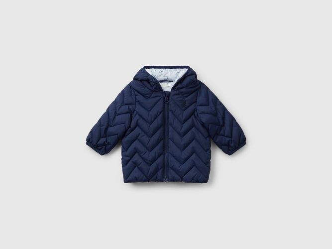 Benetton, Veste En Duvet Matelassée Avec Oreilles, taille 1-3, Bleu Foncé, Enfants - United Colors of Benetton - Modalova